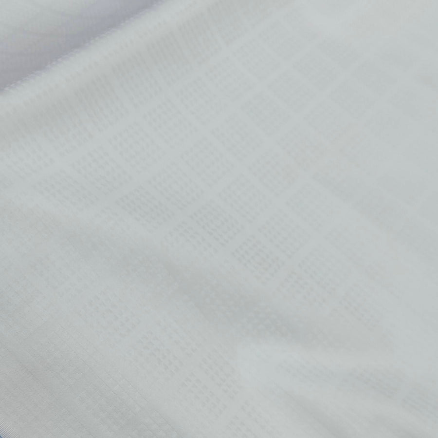 Shirt Fabric Soktas Finest 80s Giza Cotton Check With Jacquard Colour White
