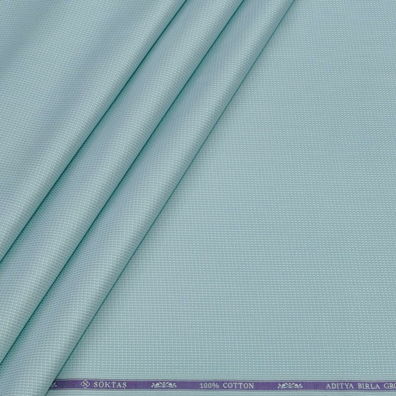 Shirt Fabric Soktas Finest 80s Giza Cotton Dobby Colour Mint Green