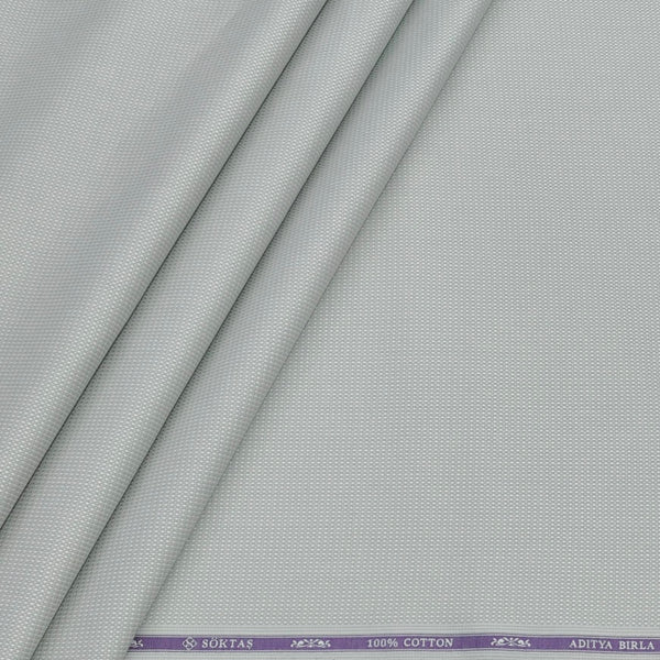 Shirt Fabric Soktas Finest 80s Giza Cotton Dobby Colour Grey
