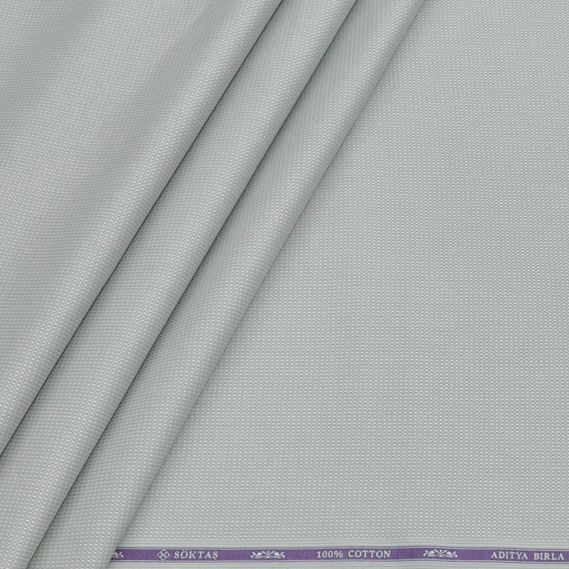 Shirt Fabric Soktas Finest 80s Giza Cotton Dobby Colour Grey