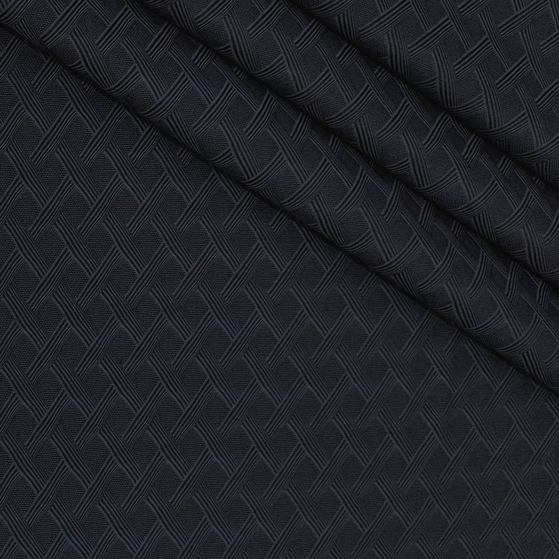 Shirt Fabric Soktas Finest 80s Giza Cotton Jacquard Colour Bluish Black