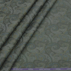 Shirt Fabric Soktas Finest 80s Giza Cotton Jacquard Colour Greyish Green
