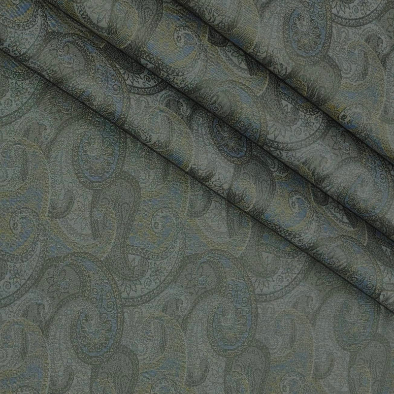 Shirt Fabric Soktas Finest 80s Giza Cotton Jacquard Colour Greyish Green
