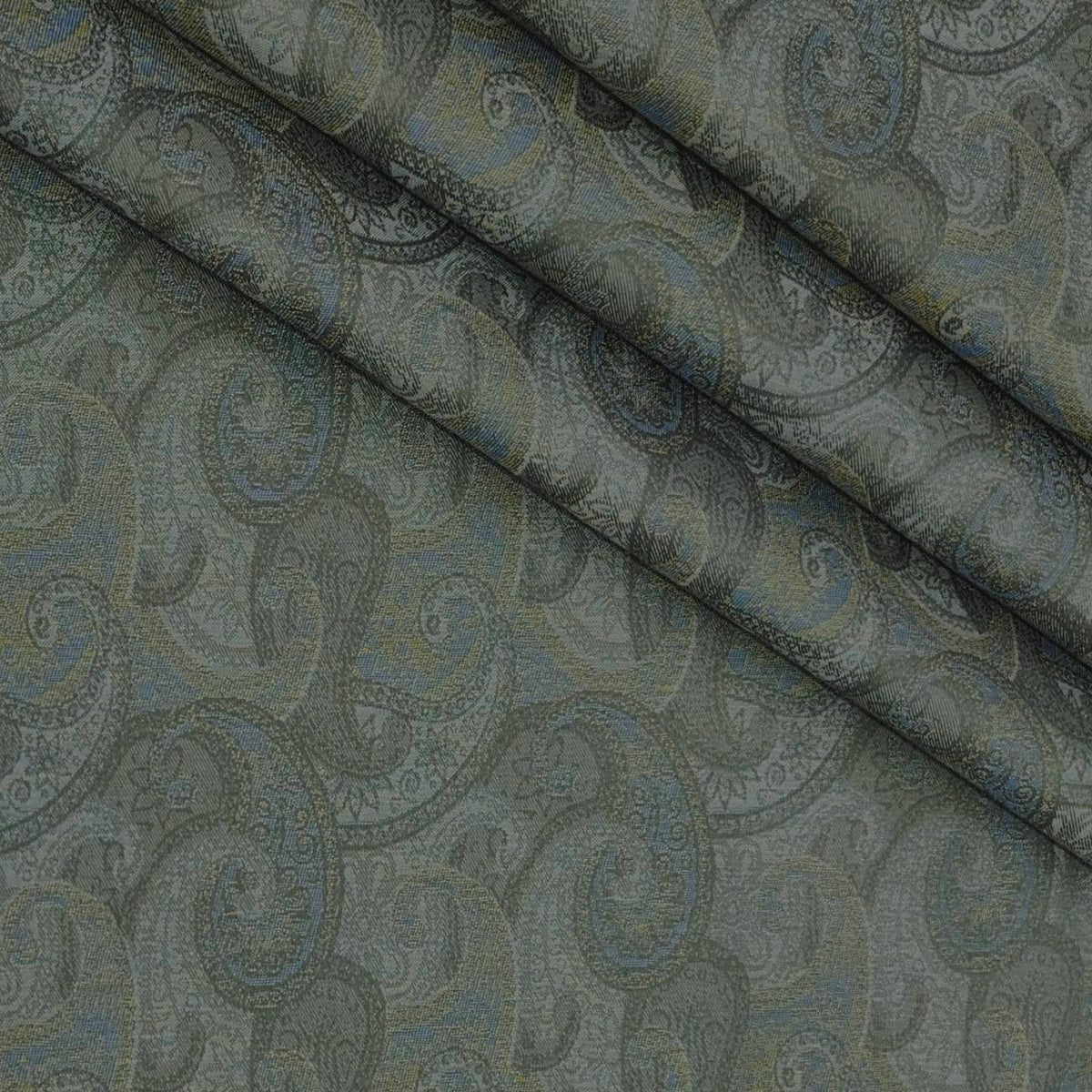 Shirt Fabric Soktas Finest 80s Giza Cotton Jacquard Colour Greyish Green