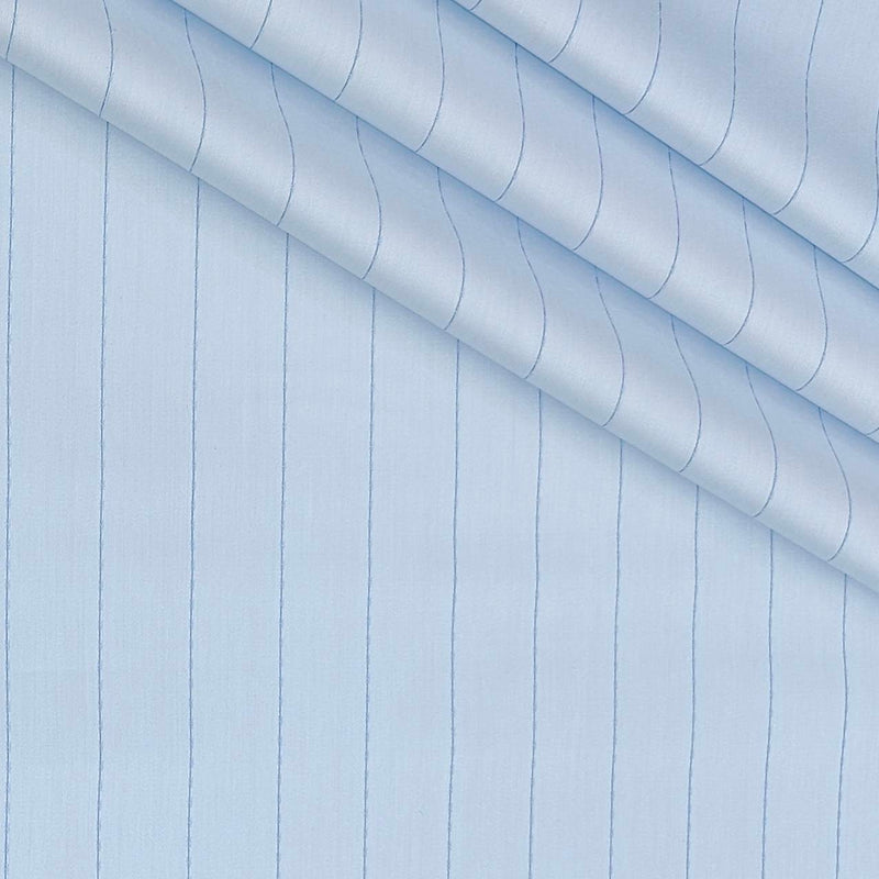 Shirt Fabric Soktas Finest 80s Giza Cotton Broad Lining Colour Light Blue