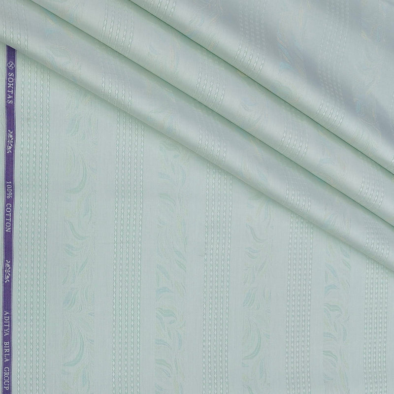 Shirt Fabric Soktas Finest 80s Giza Cotton Jacquard Colour Pistachio Green