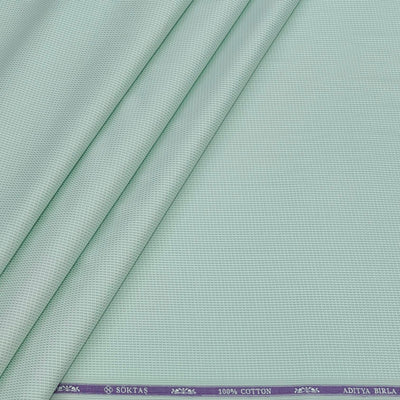 Shirt Fabric Soktas Finest 80s Giza Cotton Jacquard Colour Laurel Green