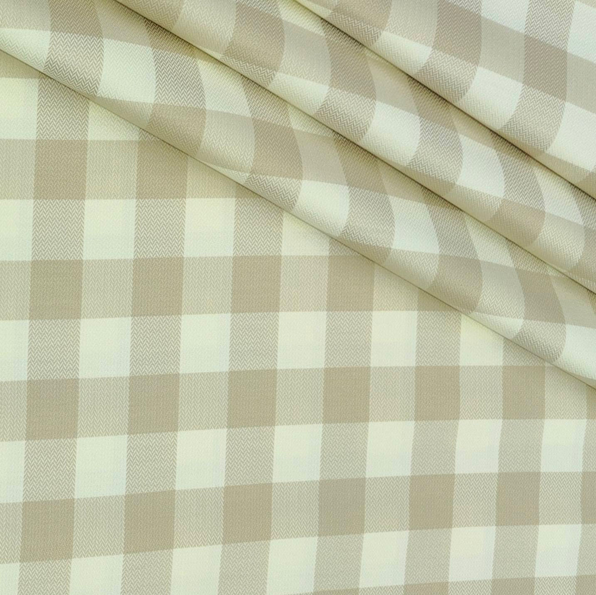 Shirt Fabric Soktas Finest 80s Giza Cotton Check With Jacquard Colour Light Brown