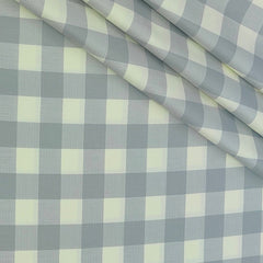 Shirt Fabric Soktas Finest 80s Giza Cotton Check With Jacquard Colour Grey N Cream