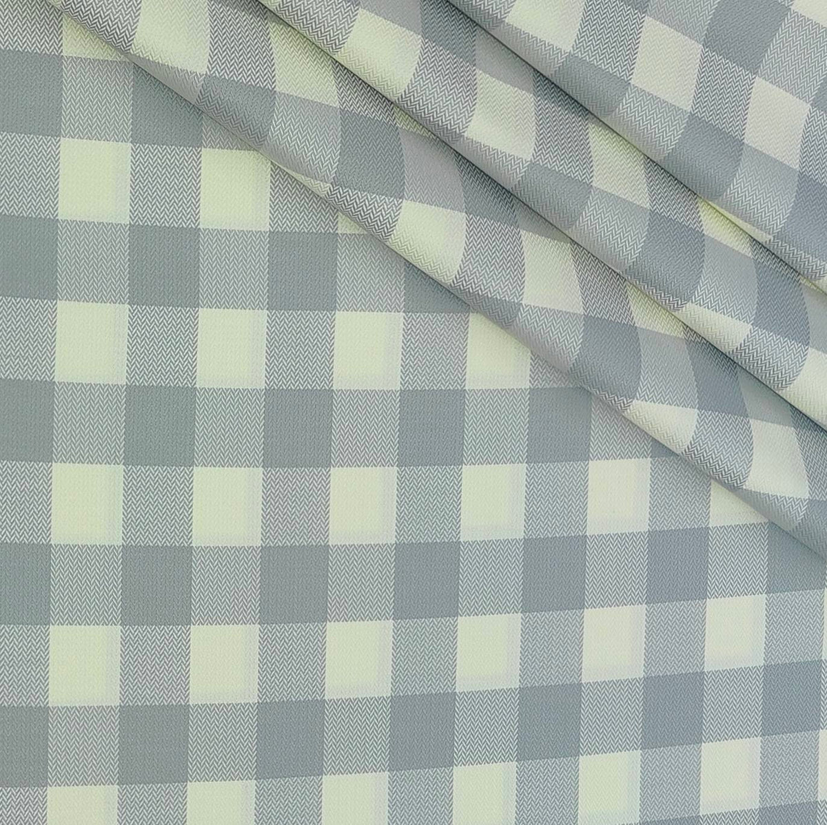Shirt Fabric Soktas Finest 80s Giza Cotton Check With Jacquard Colour Grey N Cream