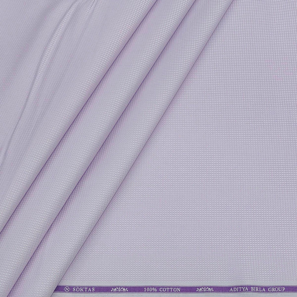 Shirt Fabric Soktas Finest 80s Giza Cotton Jacquard Colour Lavender