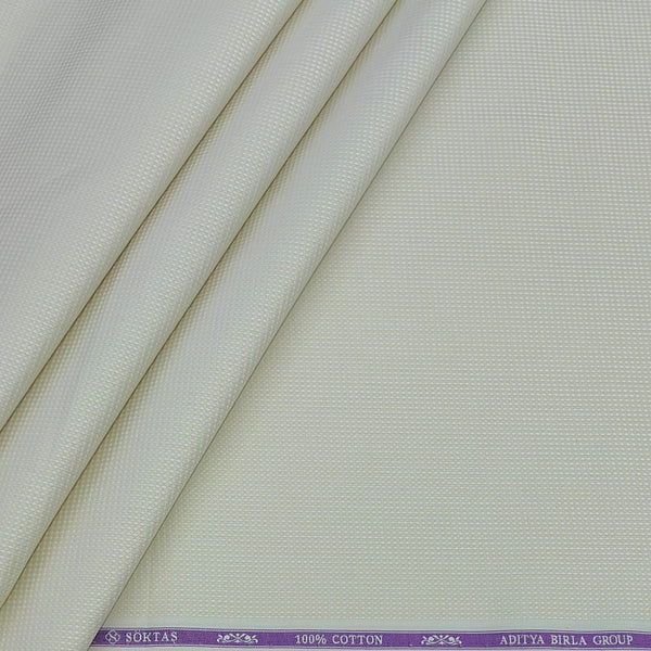 Shirt Fabric Soktas Finest 80s Giza Cotton Jacquard Colour Light Brown