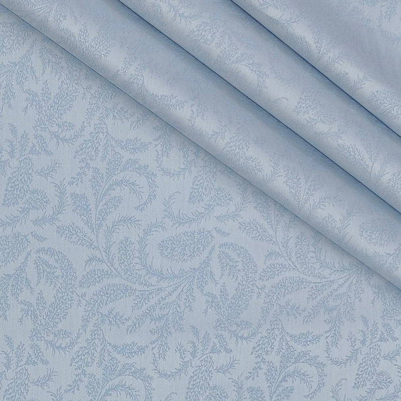 Shirt Fabric Soktas Finest 80s Giza Cotton Jacquard Colour Light Blue