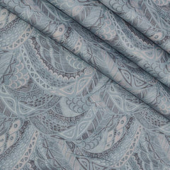 Shirt Fabric Soktas Finest 80s Giza Cotton Digital Print Colour Greyish Green