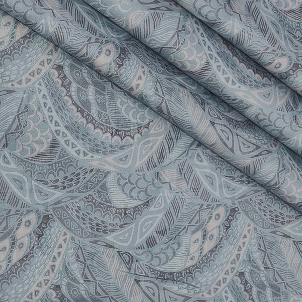 Shirt Fabric Soktas Finest 80s Giza Cotton Digital Print Colour Greyish Green