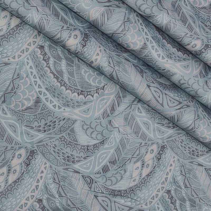 Shirt Fabric Soktas Finest 80s Giza Cotton Digital Print Colour Greyish Green