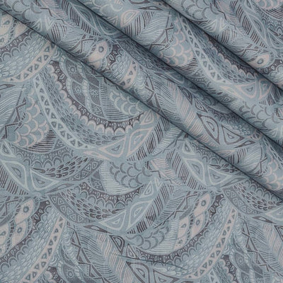 Shirt Fabric Soktas Finest 80s Giza Cotton Digital Print Colour Greyish Green