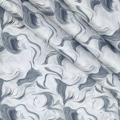 Shirt Fabric Soktas Finest 80s Giza Cotton Digital Print Colour Grey