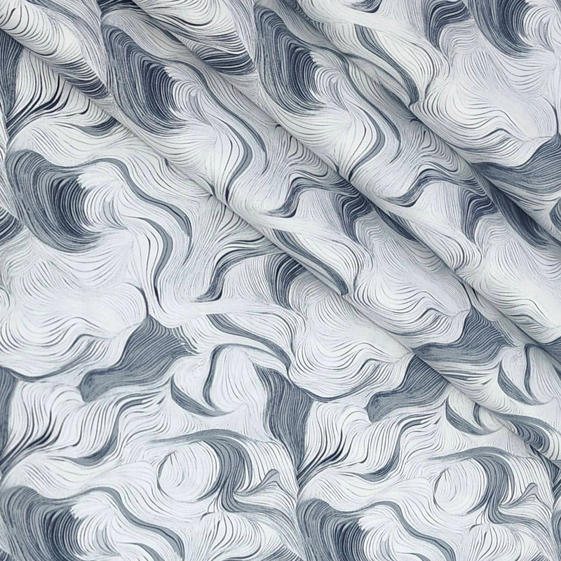 Shirt Fabric Soktas Finest 80s Giza Cotton Digital Print Colour Grey