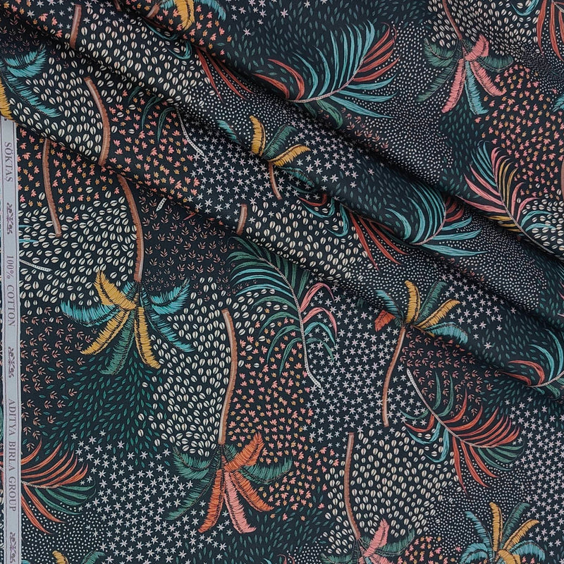 Shirt Fabric Soktas Finest 80s Giza Cotton Digital Print Colour Multicolour