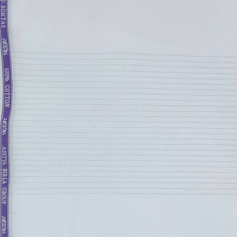 Shirt Fabric Soktas Finest 80s Giza Cotton Jacquard Colour White
