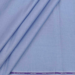 Soktas Men's Finest 60s Giza Cotton FIll a Fill Light Plain Shirt fabric Colour Light Blue