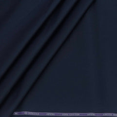 Shirt Fabric Soktas 80s Giza Cotton Plain Colour Dark Blue