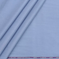 Shirt Fabric Soktas 2/120s Finest Giza Cotton Plain Colour Blue