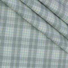 Shirt Fabric Grasim 100% Cotton Check Colour Grey