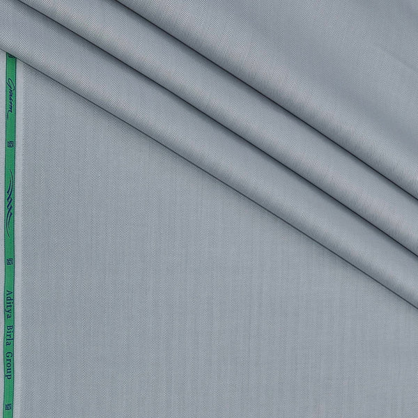 Shirt Fabric Grasim 100% Cotton Herringbone Colour Silver