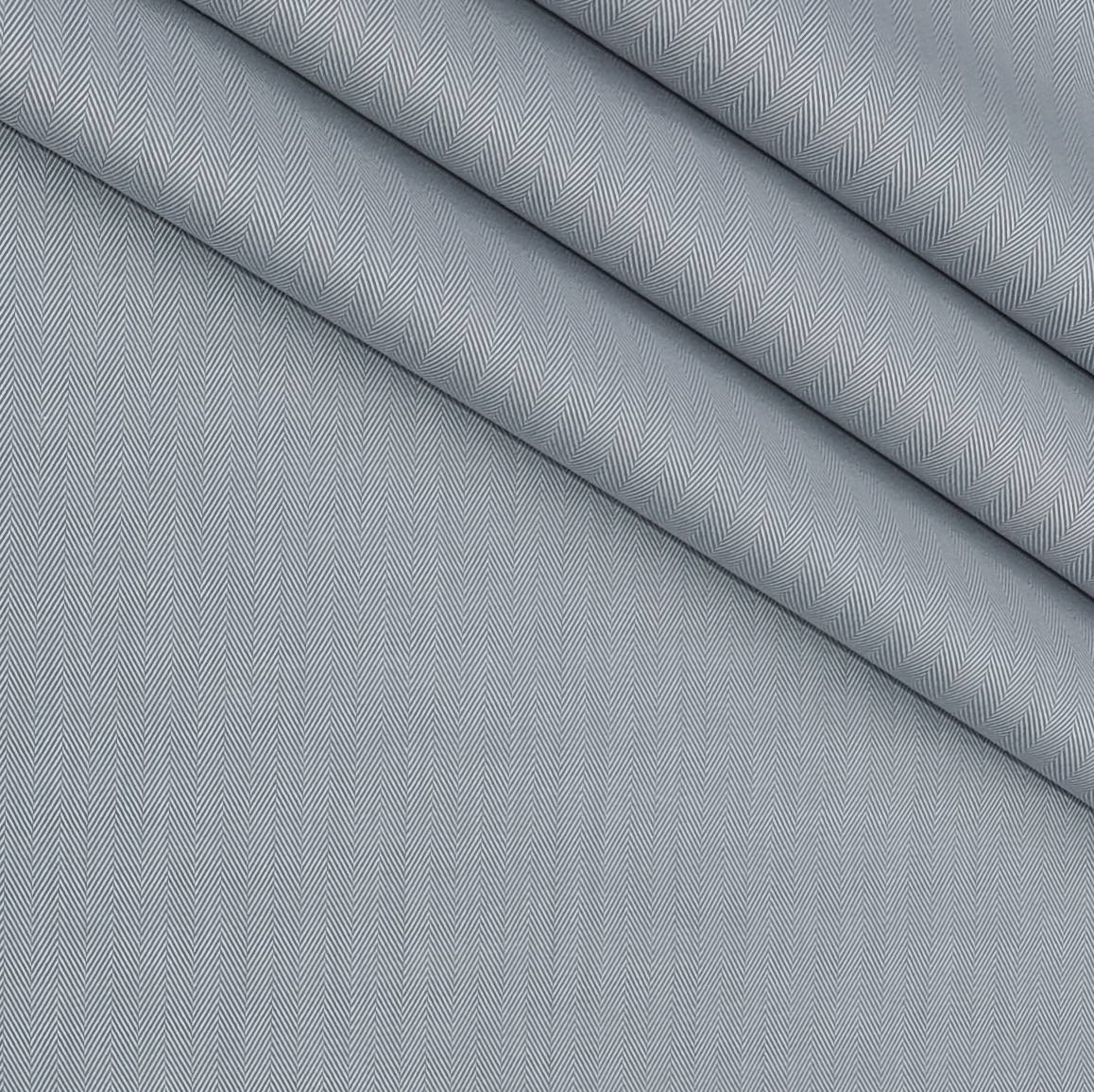 Shirt Fabric Grasim 100% Cotton Herringbone Colour Silver
