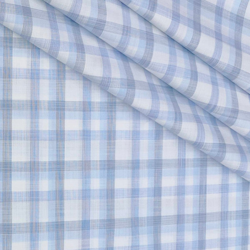 Shirt Fabric Grasim 100% Cotton Broad Check With Slub Colour Lavender