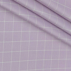 Shirt Fabric Grasim 100% Cotton Check Colour Thistle Lavender
