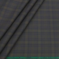 Shirt Fabric Grasim 100% Cotton Check Colour Dusty Dark Brown