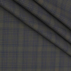 Shirt Fabric Grasim 100% Cotton Check Colour Dusty Dark Brown