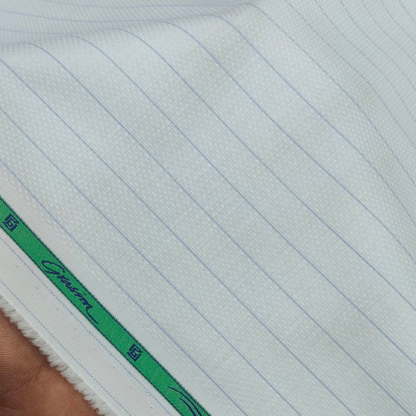 Shirt Fabric Grasim 100% Cotton Lining With Dobby Colour Blue N White