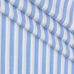Shirt Fabric Grasim 100% Cotton Patta Lining Colour Blue N White