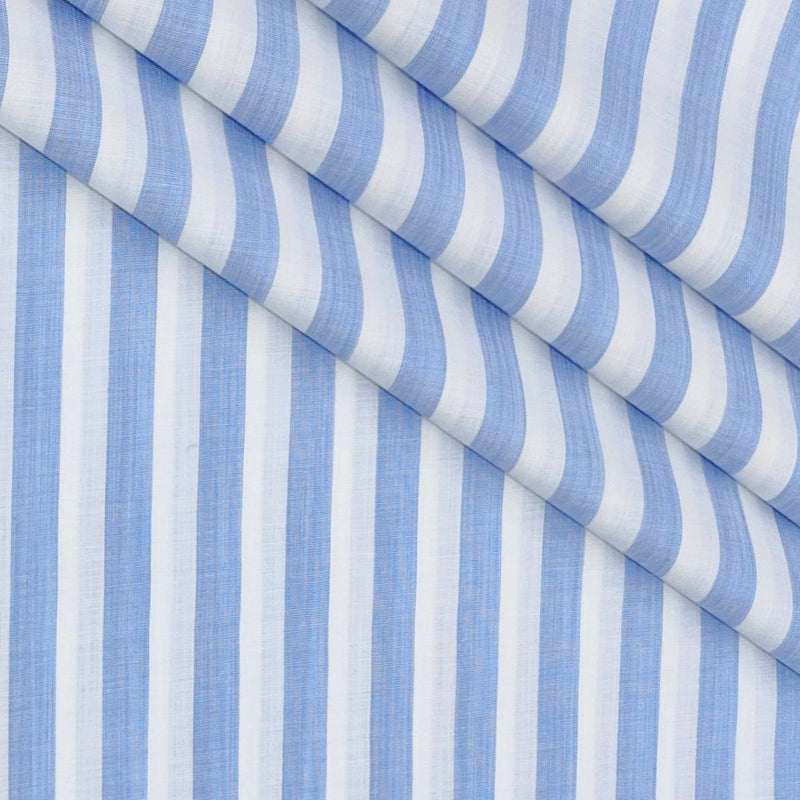 Shirt Fabric Grasim 100% Cotton Patta Lining Colour Blue N White