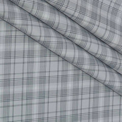 Shirt Fabric Grasim 100% Cotton Check Colour Grey