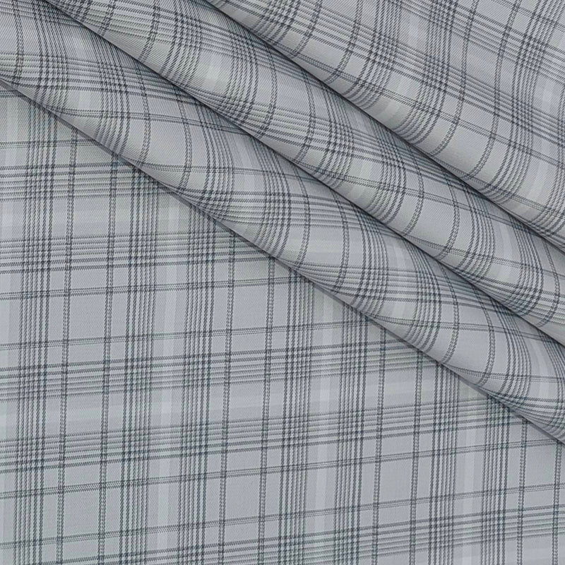 Shirt Fabric Grasim 100% Cotton Check Colour Grey