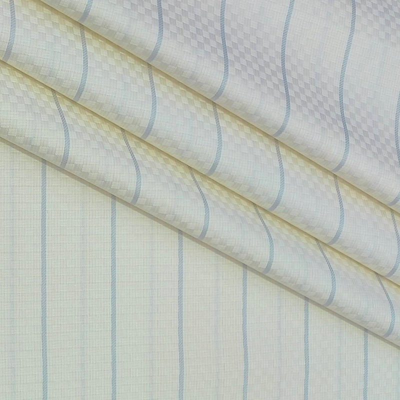 Shirt Fabric Grasim 100% Cotton Broad Lining With Jacquard Colour Cream