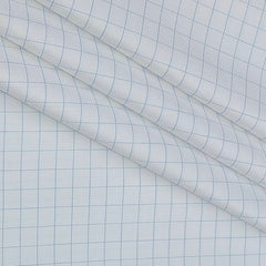 Shirt Fabric Grasim 100% Cotton Check Colour Blue N White