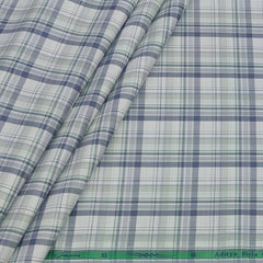 Shirt Fabric Grasim 100% Cotton Check Colour Green N White