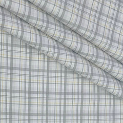 Shirt Fabric Grasim 100% Cotton Check Colour Grey N White