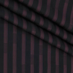 Shirt Fabric Grasim 100% Cotton Lining With Jacquard Colour Black N Wine