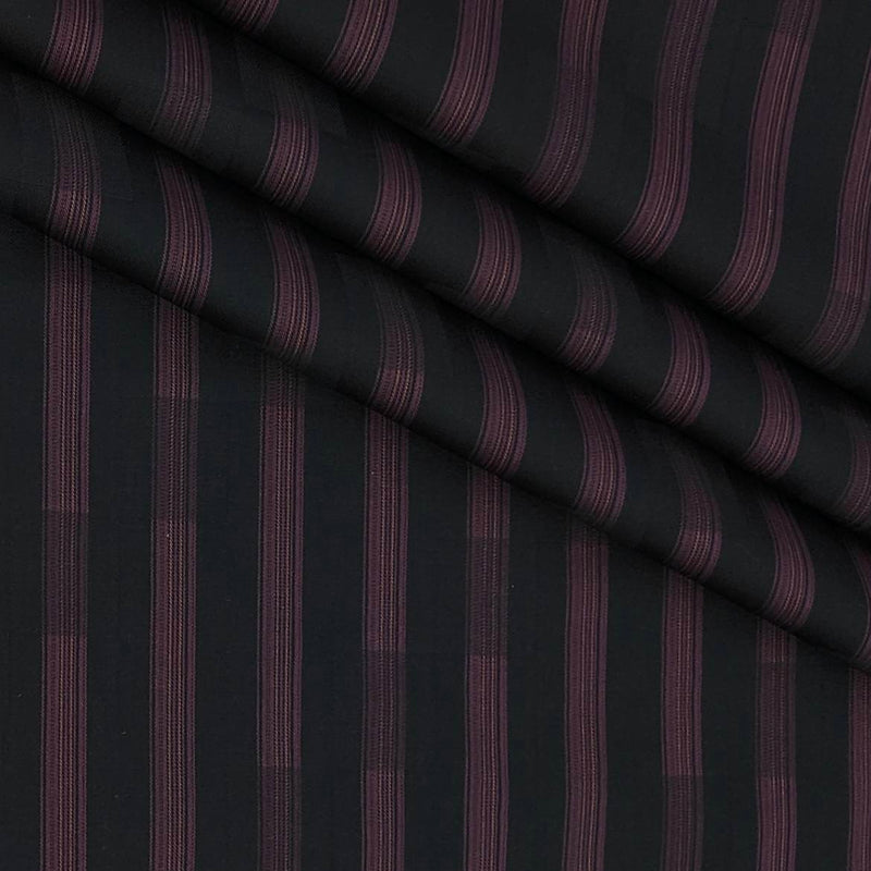Shirt Fabric Grasim 100% Cotton Lining With Jacquard Colour Black N Wine
