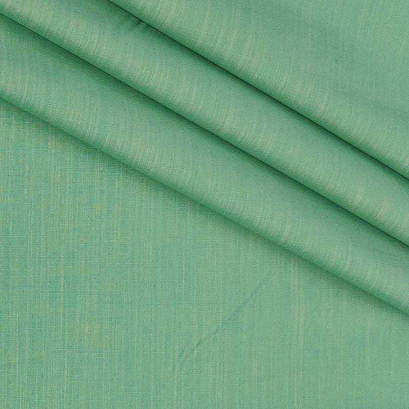 Shirt Fabric Arvind Pure Cotton Slub Colour Dull Green