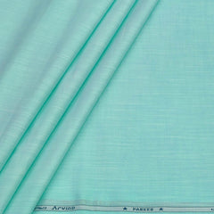 Shirt Fabric Arvind Pure Cotton Slub Colour Mint Green