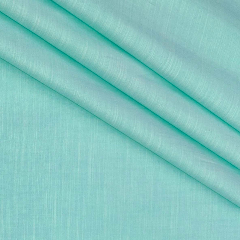 Shirt Fabric Arvind Pure Cotton Slub Colour Mint Green
