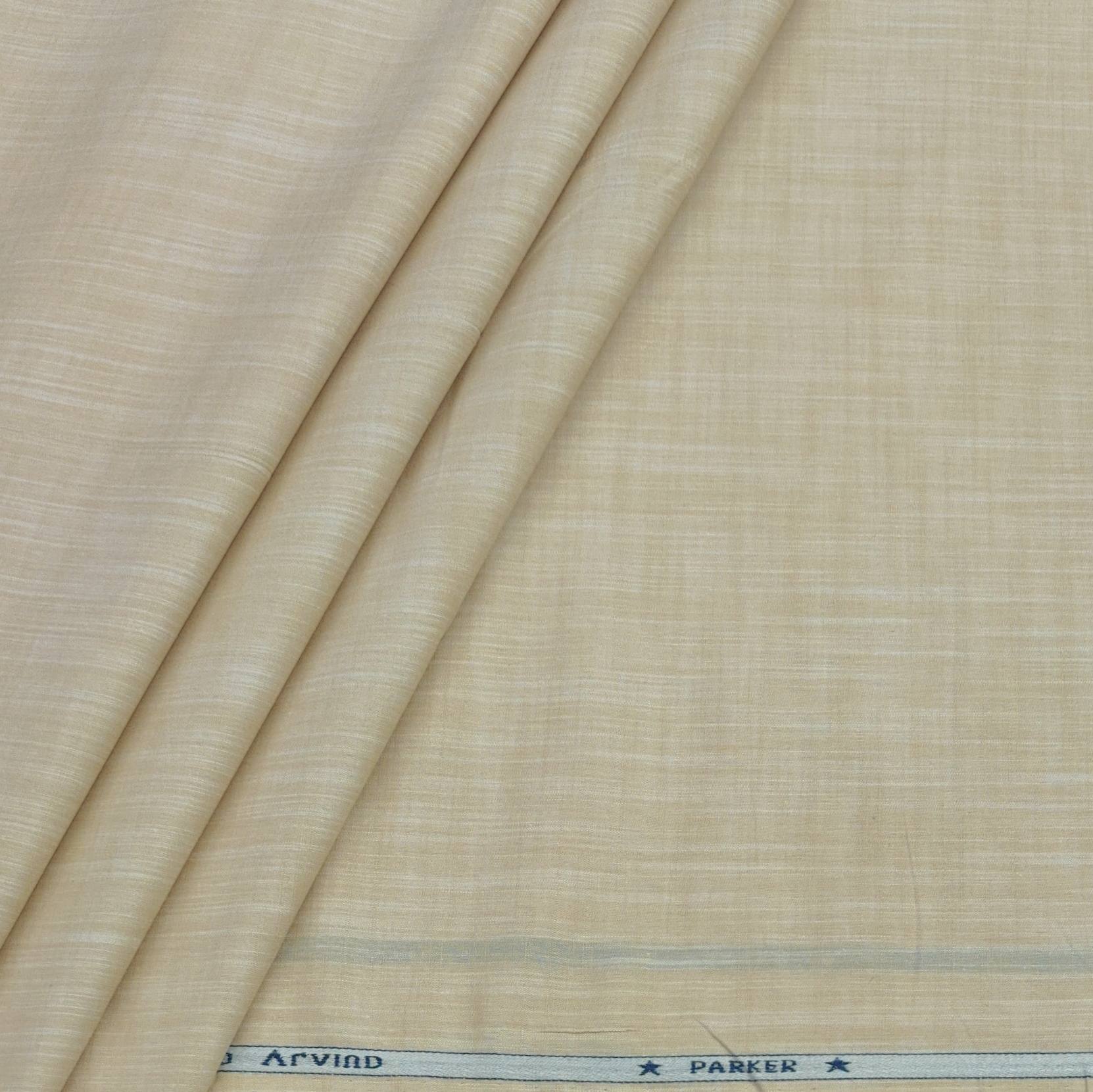 Shirt Fabric Arvind Pure Cotton Slub Colour Sandal - ManTire